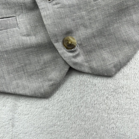 Janie & Jack 3 Linen Cotton Blend Gray Special Occasion Vest - Picture 3 of 9